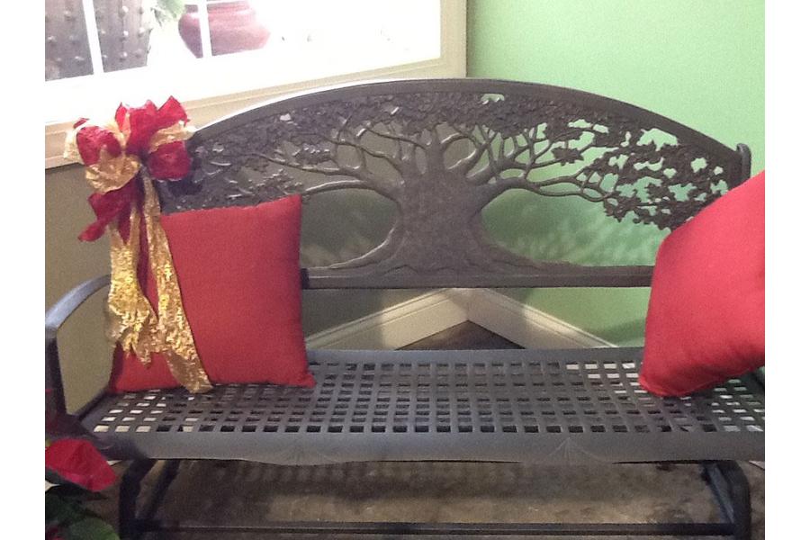 Cast Iron Bench and Gliders